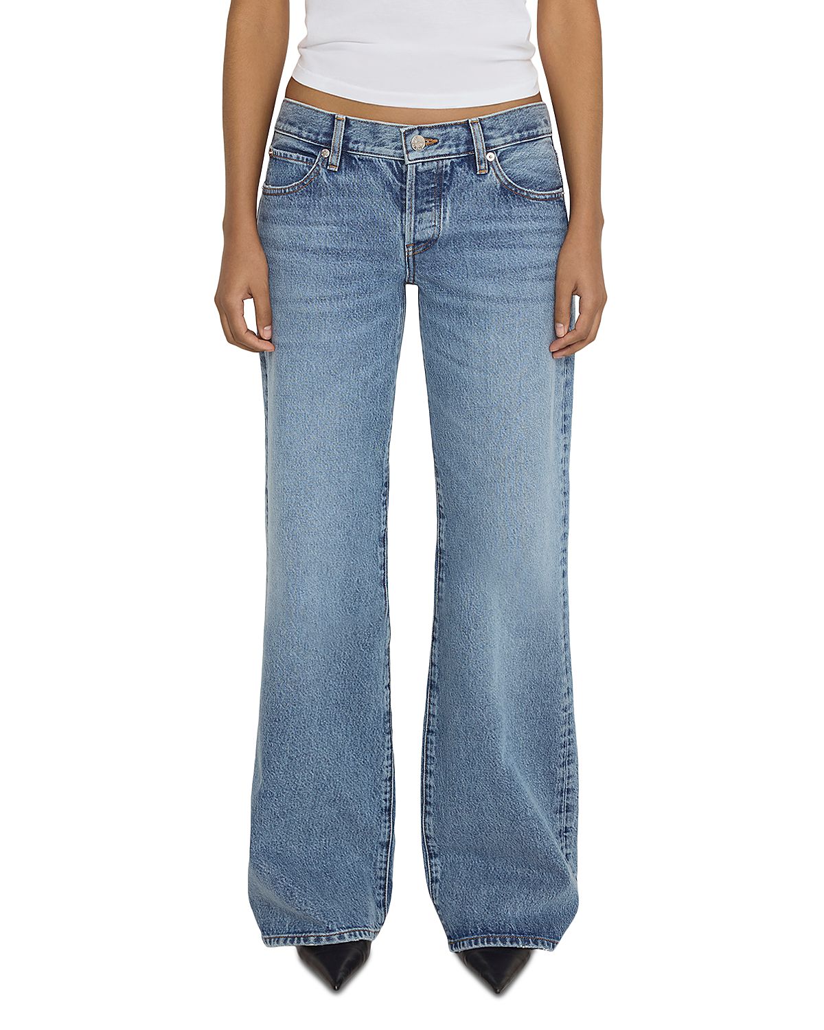 Frame The Pixie Low Rise Bootcut Jeans