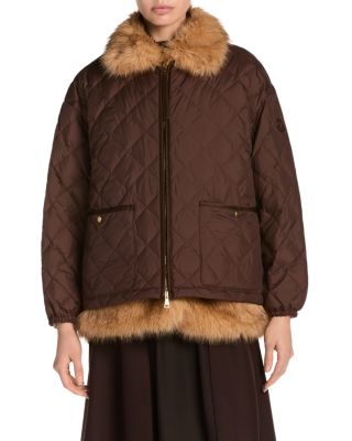 Chalereux Faux-Fur Vest & Quilted Down Coat