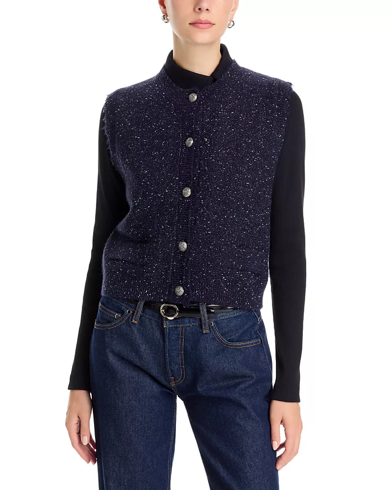 Kobi Halperin Lilah Sleeveless Button Front Sweater
