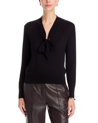 Felicity Tie Neck Merino Wool Sweater