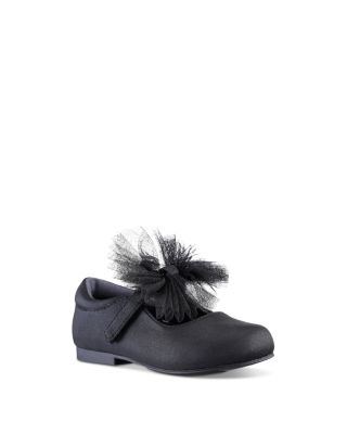 Girls' Dressy Mary Jane Tulle Bow Flats – Toddler