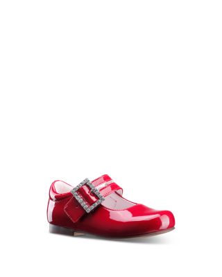 Girls' Rhinestone Buckle Mary Jane Flats – Toddler