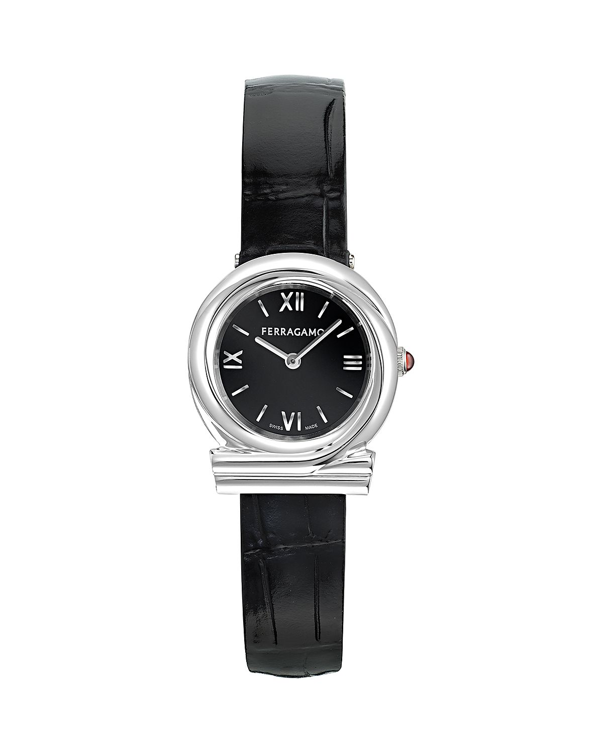 Ferragamo Gancini Twisted Leather Watch, 28mm