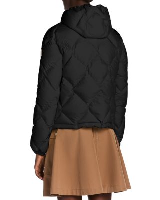 Arvouinne Hooded Triangle Quilted Short Down Jacket - thumbnail 3
