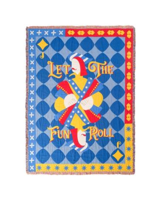  Novelas Fringed Jacquard 100% Cotton Throw Fun, 54" x 71"