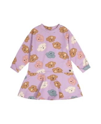  Girls' French Terry Drop Waist Flowy Skirt Dress - Little Kid