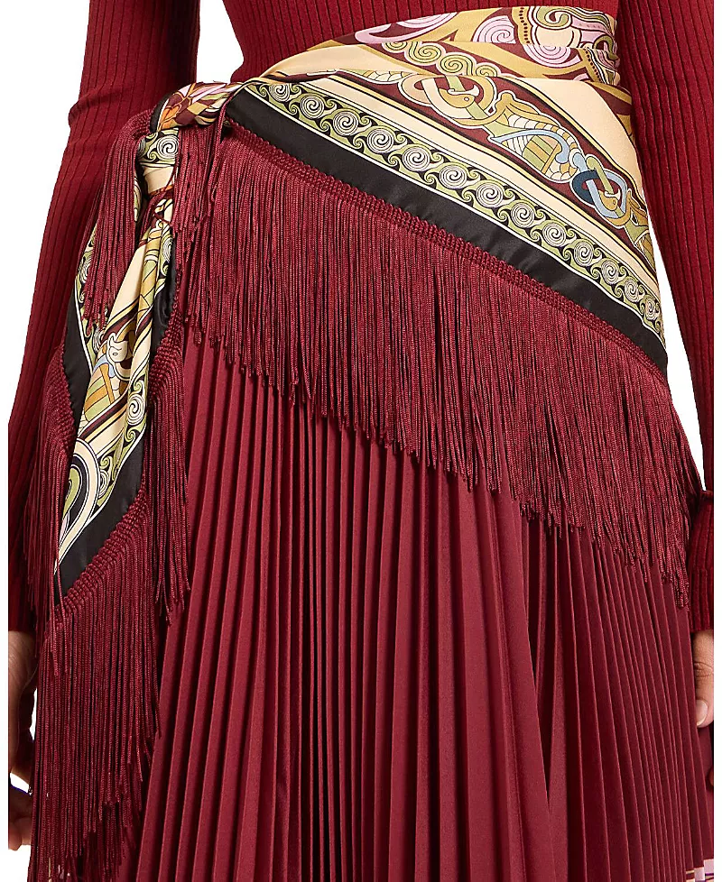 La DoubleJ Reversible Fringe Foulard 90