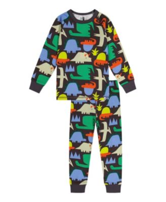  Boys' Dinosaur Organic Cotton Top Pants Two Piece Pajama Set - Little Kid