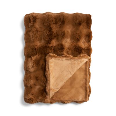 Bubble Faux Fur Throw Blanket