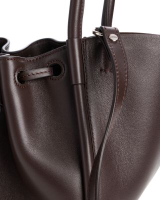 Small Ruched Leather Tote