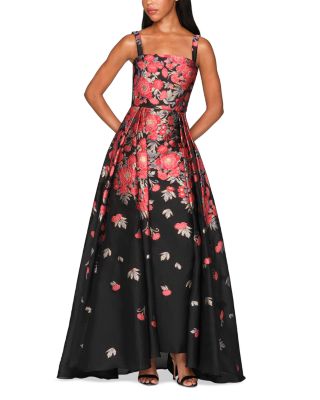 Ginevra Embroidered Jacquard Gown