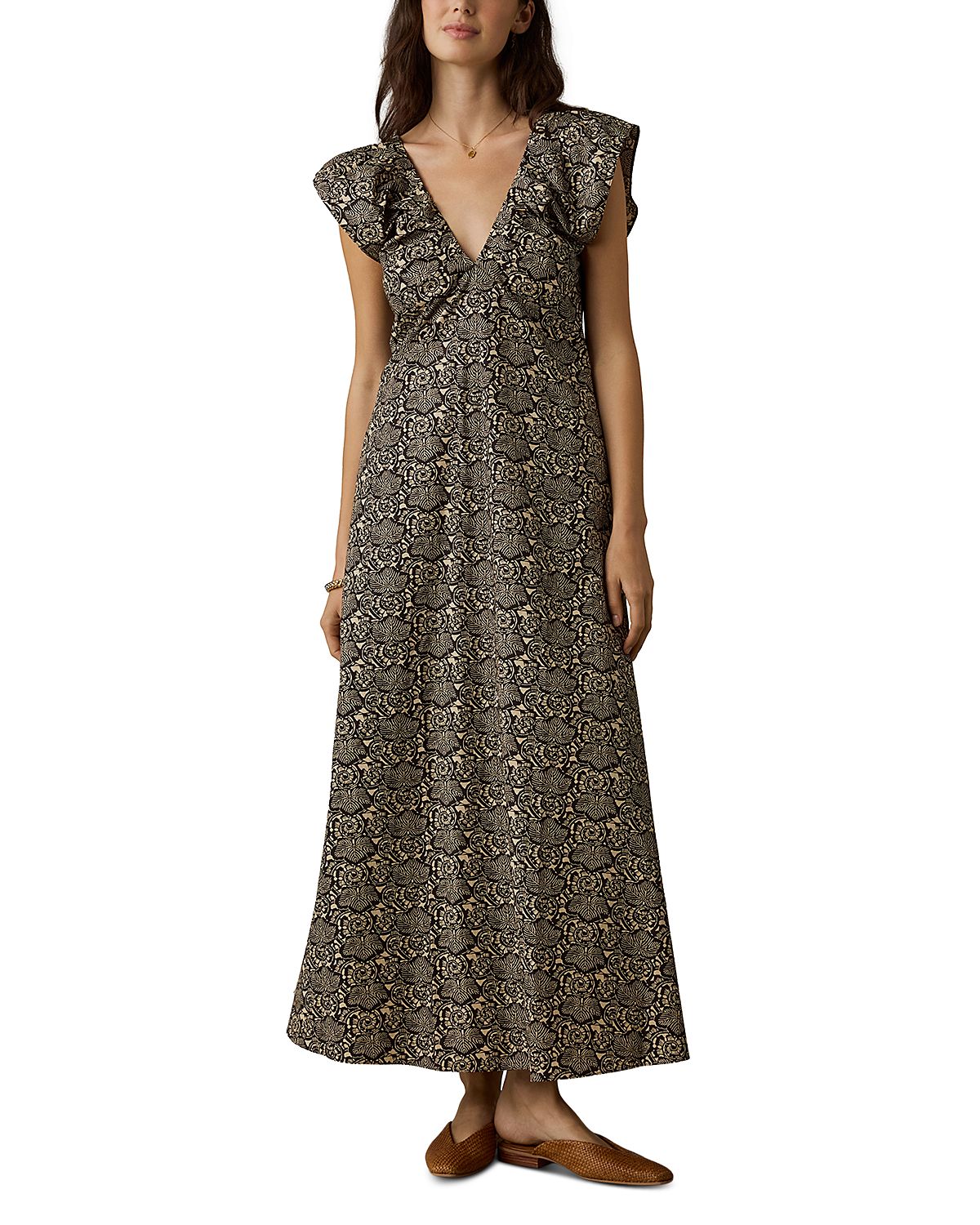 Faherty Noa V Neck Maxi Dress