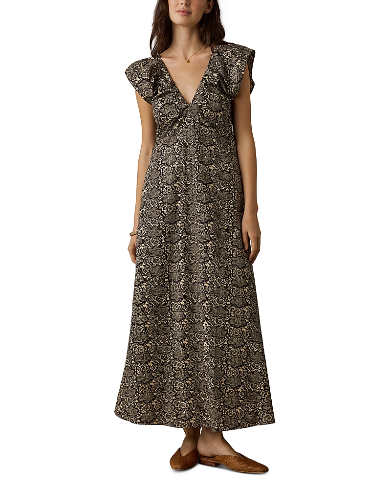 Faherty Noa V Neck Maxi Dress