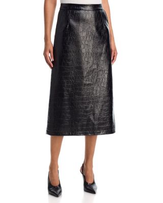 Essentiel Antwerp Kind Faux Leather Midi Skirt