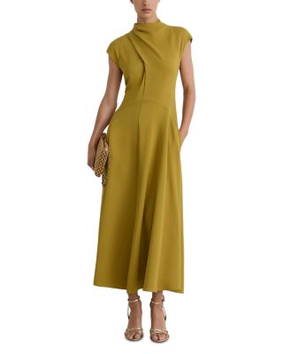 The Alma Gathered Midi Dress