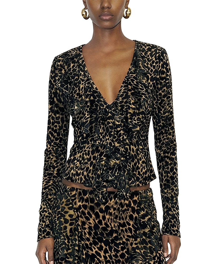 Ronny Kobo Marian Ruffled Blouse