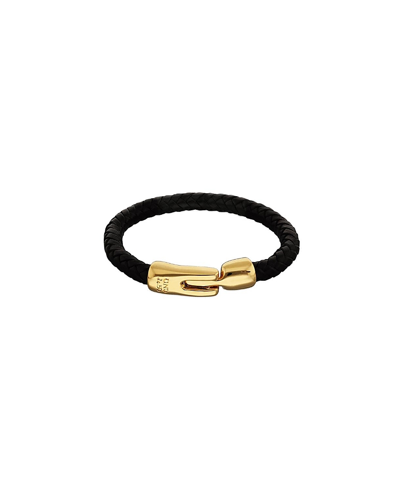 UNOde50 Braided Leather Bracelet with Gold Plated Clasp