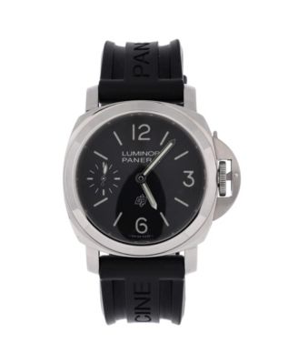  Luminor Base Logo Manual Watch in Stainless Steel and Rubber 44mm