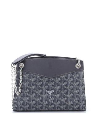  Mini Structured Rouette Chain Shoulder Bag Coated Canvas