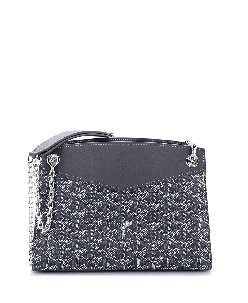 Pre-Owned Goyard Mini Structured Rouette Chain Shoulder Bag Coated Canvas