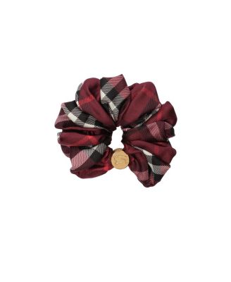 Check Silk Scrunchie