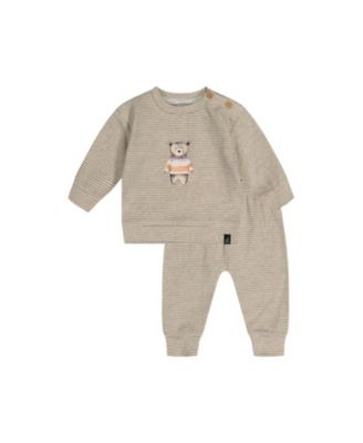  Boys' Organic Cotton Stripes Pants and Top Set - Baby