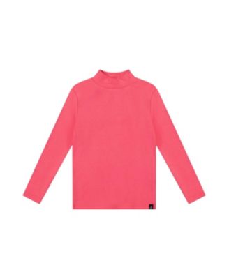 Girls' Brushed Rib Long Sleeve Mock Neck Top - Little Kid