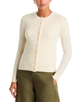Rhodes Wool Crewneck Cardigan Sweater