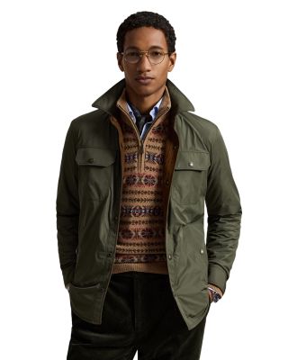 Reversible Suede Taffeta Shirt Jacket