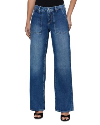 L'Agence Christel High Rise Wide Leg Jeans in Atlantis