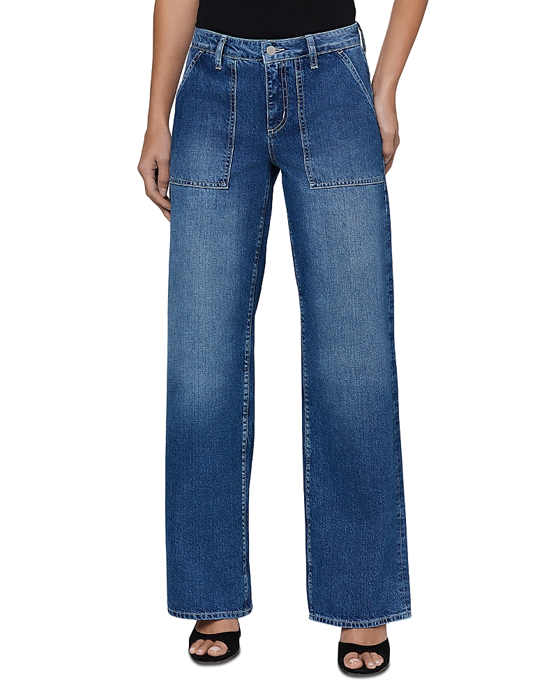 L'Agence Christel High Rise Wide Leg Jeans in Atlantis