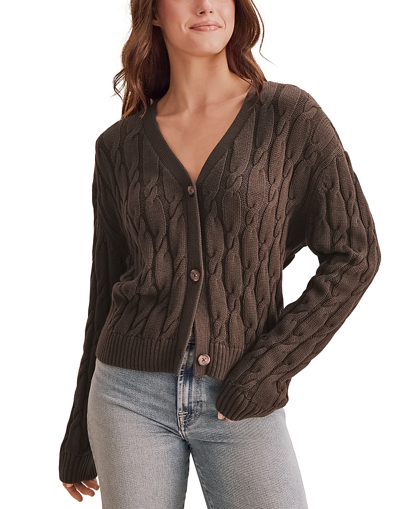 Splendid Rubi Cable Knit Cardigan Sweater