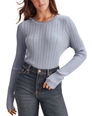 Georgie Pointelle Ribbed Sweater