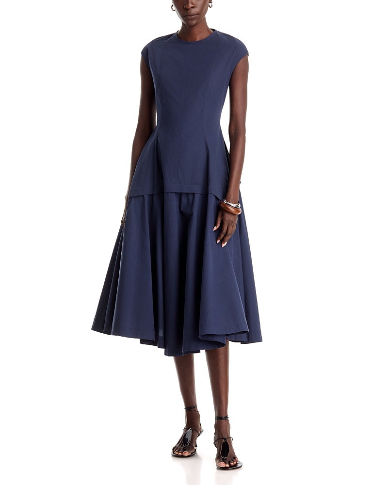 a. ren Venice Cotton Cap Sleeve Midi Dress