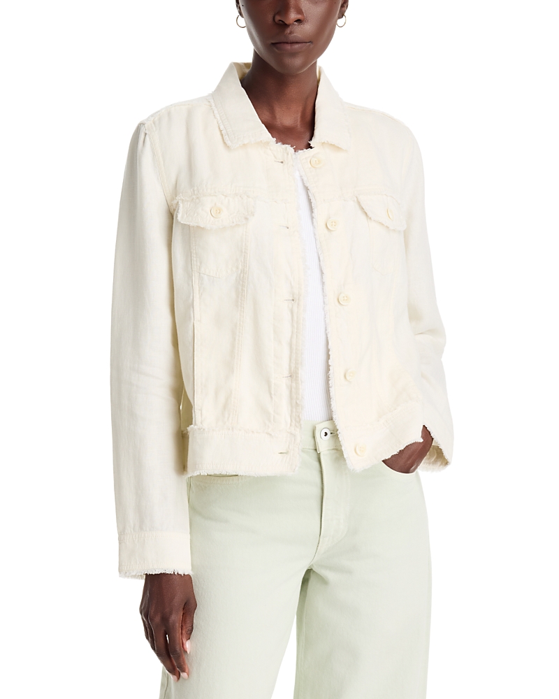 Tommy Bahama Linen Embroidered Raw Edge Jacket