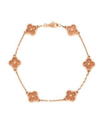  Sweet Alhambra 6 Motifs Bracelet 18K Rose Gold