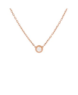  Large Cartier D'Amour Pendant Necklace 18K Rose Gold with Diamond, 16"