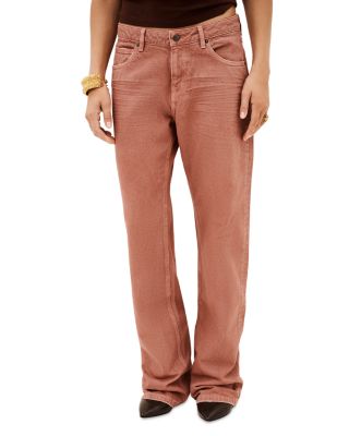 Cvana Low Rise Wide Leg Jeans in Pink