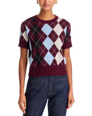 Bria Argyle Sweater Top