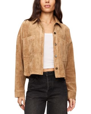 All Day Cropped Faux Suede Jacket