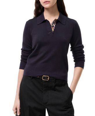  Long-sleeve Wool Polo Shirt