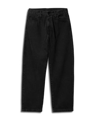 Carhartt Landon Straight Fit Jeans In Rinse Blue In Black (stone Washed)