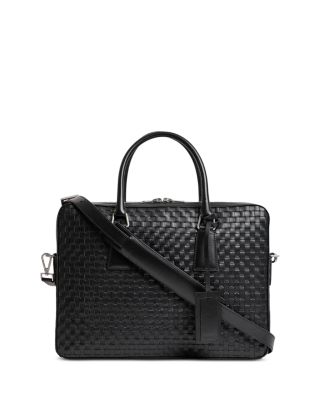 Downtown Woven Leather Briefcase