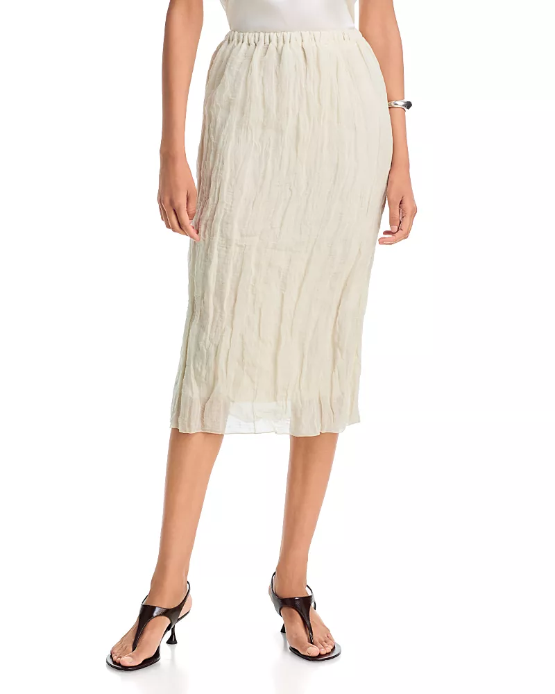 ROHE Textured Cotton Blend Tube Skirt