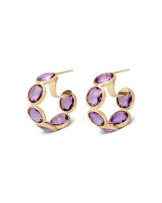 Marco Bicego 18K Yellow Gold Jaipur Color Gemstone Hoop Earrings