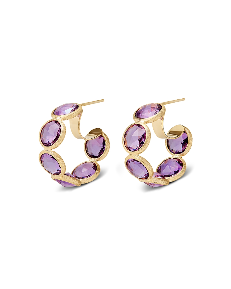 Marco Bicego 18K Yellow Gold Jaipur Color Gemstone Hoop Earrings