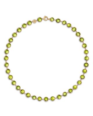 Marco Bicego 18K Yellow Gold Peridot Bezel Link Collar Necklace, 15.5