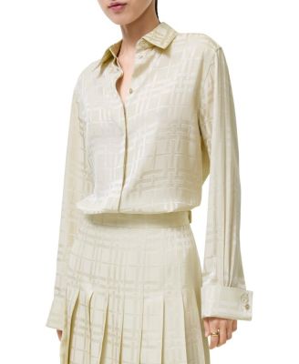  Classic Fit Check Silk Shirt