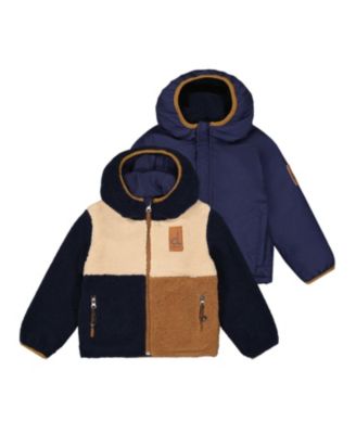 Boys' Reversible Mid-Season Fleece Hooded Full Zip Jacket - Little Kid