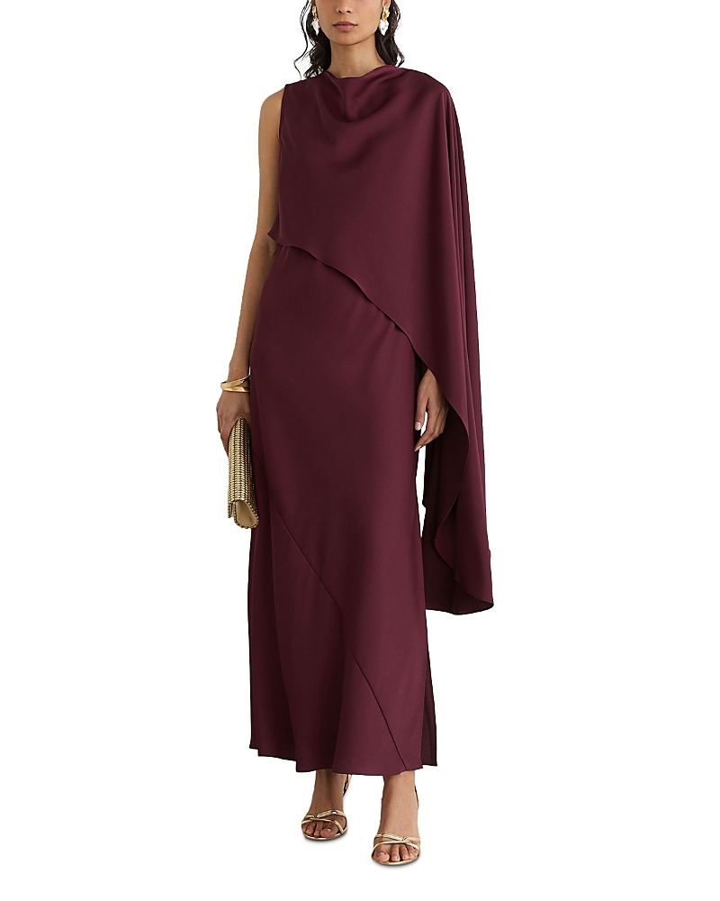 Reiss Winnie One Shoulder Cape Dress